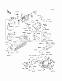 Frame Fittings Diagram and Parts List for KAF950-FCF 2012 Kawasaki 