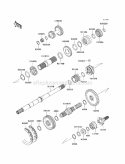 Transmission Diagram and Parts List for KAF950-GBF 2011 Kawasaki 