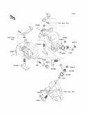 Gear Change Mechanism Diagram and Parts List for KAF950-GBF 2011 Kawasaki 