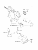 Oil Pump/Oil Filter Diagram and Parts List for KAF950-GBF 2011 Kawasaki 