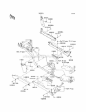 Side Covers/Chain Cover Diagram and Parts List for KAF950-GBF 2011 Kawasaki 