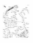 Front Fenders Diagram and Parts List for KAF950-GBF 2011 Kawasaki 