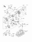Generator Diagram and Parts List for KAF950-G9F 2009 Kawasaki 