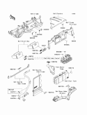 Labels Diagram and Parts List for KAF950-HAF 2010 Kawasaki 