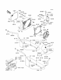 Radiator Diagram and Parts List for KAF950-HAF 2010 Kawasaki 