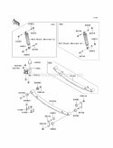 Rear Suspension Diagram and Parts List for KAF950-GBF 2011 Kawasaki 