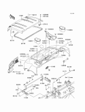 Fenders Diagram and Parts List for KAF950-HAF 2010 Kawasaki 