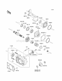 Bevel Gear Case Diagram and Parts List for KAF620-R9F 2009 Kawasaki 