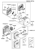 Part Location Diagram of 11013-2182 Kawasaki Air Filter Element