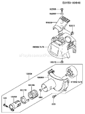 Part Location Diagram of 41038-2090 Kawasaki Clutch Drum