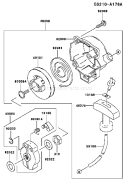 Part Location Diagram of 46075-2116 Kawasaki Grip,Recoil Starter