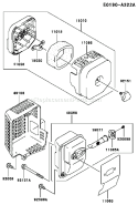 Page A Diagram and Parts List for KBL34A-AS01 HA034F Kawasaki Trimmer