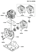 Page E Diagram and Parts List for KBL34A-AS01 HA034F Kawasaki Trimmer