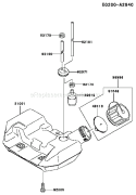 Page G Diagram and Parts List for KBL34A-AS01 HA034F Kawasaki Trimmer