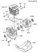 Page E Diagram and Parts List for KCL525A-A1  Kawasaki Hedge Trimmer