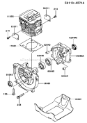 Page E Diagram and Parts List for KCS525AC A2 Kawasaki Hedge Trimmer