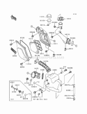 Air Cleaner Diagram and Parts List for KEF300-A5 1999 Kawasaki 