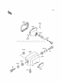 Headlight, S Diagram and Parts List for KEF300-A5 1999 Kawasaki 