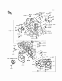 Crankcase Diagram and Parts List for KEF300-A5 1999 Kawasaki 