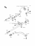 Gear Change Mechanism Diagram and Parts List for KEF300-A5 1999 Kawasaki 