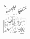 Crankshaft Diagram and Parts List for KEF300-A5 1999 Kawasaki 