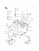 Rear Fender, S Diagram and Parts List for KEF300-A4 1998 Kawasaki 
