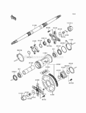 Rear Hub Diagram and Parts List for KEF300-A4 1998 Kawasaki 