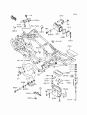 Battery Case Diagram and Parts List for KEF300-A4 1998 Kawasaki 