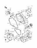 Engine Cover, S Diagram and Parts List for KEF300-A4 1998 Kawasaki 