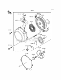 Recoil Starter Diagram and Parts List for KEF300-A5 1999 Kawasaki 