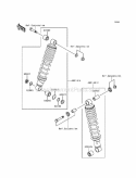 Shock Absorber, S Diagram and Parts List for KEF300-A4 1998 Kawasaki 