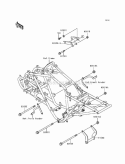 Frame Fittings Diagram and Parts List for KEF300-A5 1999 Kawasaki 