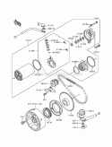 Starter Motor Diagram and Parts List for KEF300-A4 1998 Kawasaki 