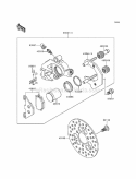 Front Brake Diagram and Parts List for KEF300-A4 1998 Kawasaki 