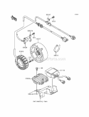 Generator Diagram and Parts List for KEF300-A5 1999 Kawasaki 