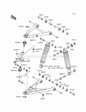 Suspension Diagram and Parts List for KEF300-A5 1999 Kawasaki 