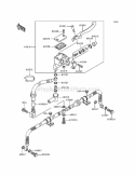 Front Master Cylinder Diagram and Parts List for KEF300-A4 1998 Kawasaki 