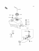 Fuel Tank Diagram and Parts List for KEF300-A5 1999 Kawasaki 