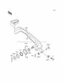 Brake Pedal Diagram and Parts List for KEF300-A5 1999 Kawasaki 
