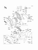Air Cleaner Diagram and Parts List for KEF300-A4 1998 Kawasaki 