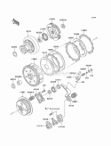 Clutch Diagram and Parts List for KEF300-A6 2000 Kawasaki 