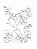 Engine Cover, S Diagram and Parts List for KEF300-A6 2000 Kawasaki 