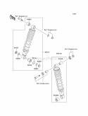 Shock Absorber, S Diagram and Parts List for KEF300-A6 2000 Kawasaki 