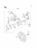 Front Brake Diagram and Parts List for KEF300-A6 2000 Kawasaki 