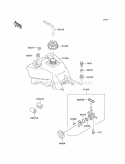 Fuel Tank Diagram and Parts List for KEF300-A4 1998 Kawasaki 
