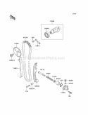 Camshaft, S/Tensioner Diagram and Parts List for KEF300-A4 1998 Kawasaki 
