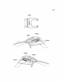Decals Diagram and Parts List for KEF300-B2 2002 Kawasaki 
