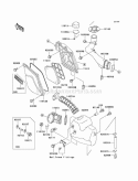 Air Cleaner Diagram and Parts List for KEF300-B2 2002 Kawasaki 