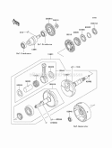 Crankshaft Diagram and Parts List for KEF300-B2 2002 Kawasaki 