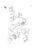Oil Pump/Oil Filter Diagram and Parts List for KEF300-B2 2002 Kawasaki 